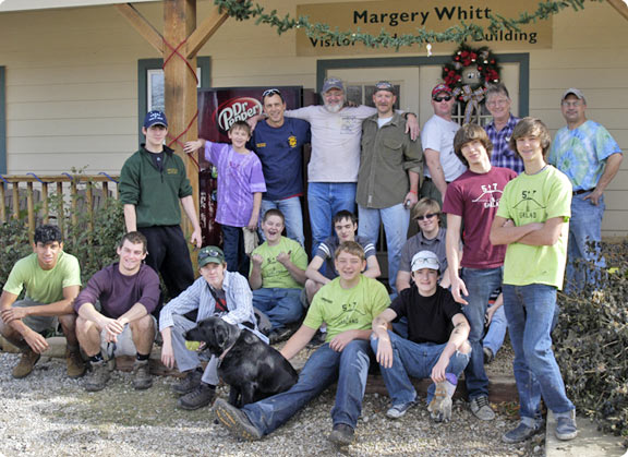 Doug and Shae at an Eagle-Scout project at In-Sync Exotics Wildlife Rescue